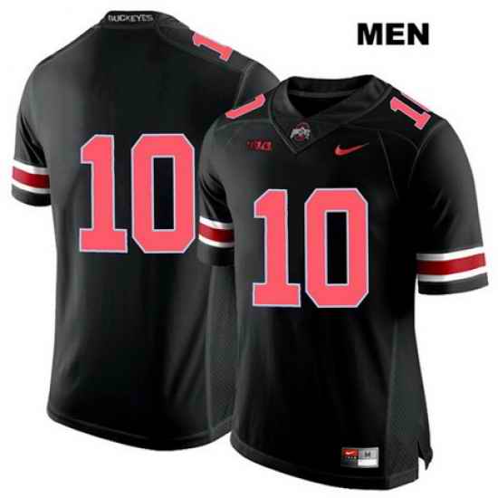 Daniel Vanatsky Ohio State Buckeyes Red Font Authentic Mens  10 Nike Stitched Black College Football Jersey Without Name Jersey